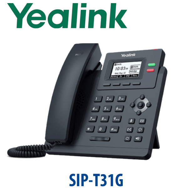 Yealink SIP-T31G Telefono IP Con Display LCD Grigio – Per Uffici E Piccole Imprese