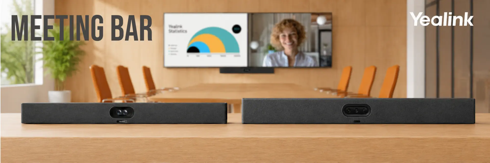 Yealink MeetingBar video bars — the full A-series lineup from A10 to A50 and SmartVision 40 for Dubai, Abu Dhabi and UAE meeting rooms, installed by Vector Digital Systems